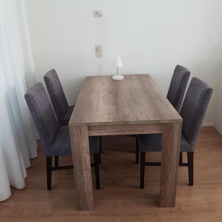 Eetkamerstoelen 4 stuks, Huis en Inrichting, Stoelen, Zo goed als nieuw, Vier, Grijs, Ophalen of Verzenden