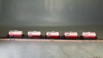5 stuks marklin ho AVIA ketelwagens 44404 als nieuw. beschikbaar voor biedingen