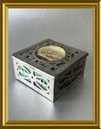Antiek postzegeldoosje: Wereldtentoonstelling Luik 1905, Antiek en Kunst, Curiosa en Brocante, Ophalen of Verzenden