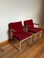 Gispen retro stoelen rood 2 stuks, Huis en Inrichting, Stoelen, Twee, Ophalen, Rood