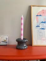 Vintage grijze marmer kandelaar, Huis en Inrichting, Woonaccessoires | Kandelaars en Kaarsen, Vintage, Overige materialen, Vintage