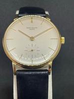 Patek Philippe Calatrava 18 karaat Vintage Gouden Horloge, Leer, Polshorloge, Zo goed als nieuw, Goud