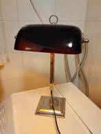 Oude notaris tafel bureaulamp, Ophalen of Verzenden, Glas