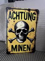Achtung Minen! metalen bord (Old Look), Overige typen, Ophalen of Verzenden, Duitsland, Pand50