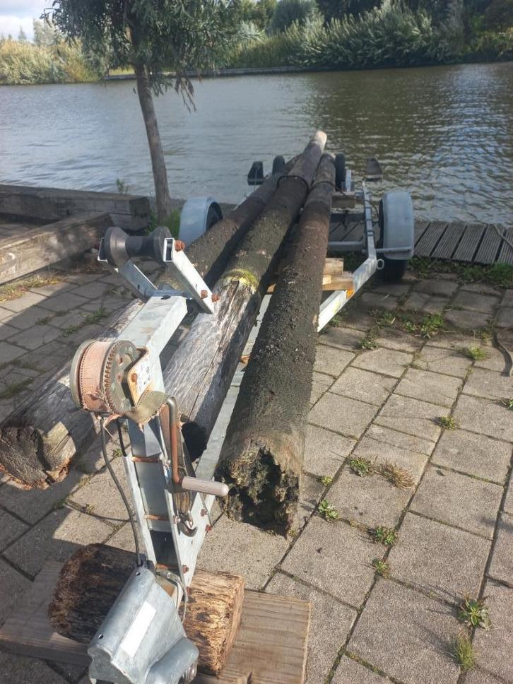 3 st Meerpalen , zware palen 5-6m minimaal 18cm dik, Tuin en Terras, Palen, Balken en Planken, Gebruikt, Palen, 250 cm of meer