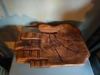 Houten hand schaal fruitschaal, Huis en Inrichting, Ophalen, Gebruikt, Rond, Hout