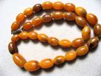Vintage amber bakeliet ketting, Ophalen of Verzenden, Overige materialen, Ketting