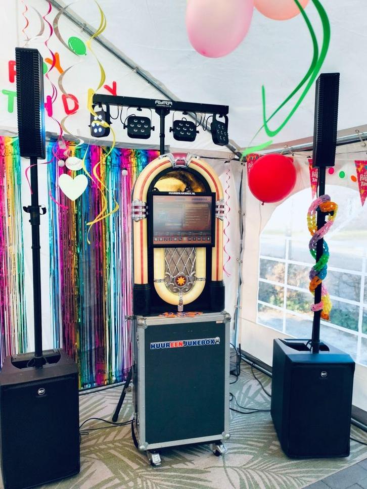 Jukebox + Karaoke huren – Maak jouw feest compleet!, Hobby en Vrije tijd, Feestartikelen | Verhuur, Nieuw, Verjaardag, Ophalen