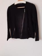 Zwart  vest met schuine sluiting., Kleding | Dames, Truien en Vesten, Ophalen of Verzenden, Zo goed als nieuw, Zwart