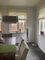 Mooie grote booglamp, ecru/taupe., Huis en Inrichting, Lampen | Vloerlampen, Ophalen, Zo goed als nieuw, Metaal, 200 cm of meer