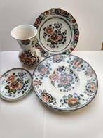 Polychroom Delfts aardewerk 4 stuks, Antiek en Kunst, Antiek | Keramiek en Aardewerk, Ophalen of Verzenden