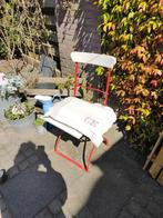 Kussen Frans brocante rode streep geborduurd handmade, Huis en Inrichting, Ophalen of Verzenden, Zo goed als nieuw, Rood