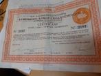 aandelen oud , Lawoe onderneming cultuurmaatschappij, Postzegels en Munten, Aandelen en Waardepapieren, 1920 tot 1950, Certificaat van aandeel