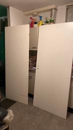 2 opdekdeuren, Doe-het-zelf en Verbouw, Deuren en Horren, Ophalen, Gebruikt, Binnendeur, 200 tot 215 cm