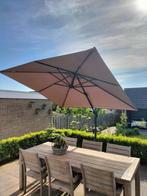 Luxe Platinum parasol incl 90kg graniet voet en parasolhoes., Ophalen of Verzenden, Zo goed als nieuw, Zweefparasol, Kantelbaar
