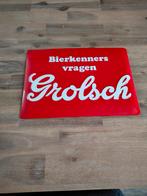 Grolsch reclame bord, Verzamelen, Biermerken, Ophalen of Verzenden, Zo goed als nieuw, Reclamebord, Plaat of Schild, Grolsch