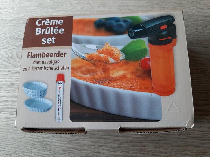 Crème brûlée set, Huis en Inrichting, Keuken | Keukenbenodigdheden, Nieuw, Ophalen of Verzenden