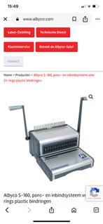 Albyco S160 inbindmachine, Diversen, Ophalen, Gebruikt