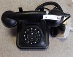 Vintage Zwarte Telefoon met Draaischijf, Ophalen, Gebruikt, 1 handset
