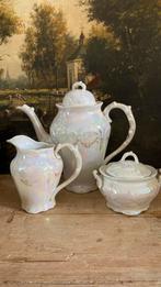Parelmoer kleine koffiepot enz., Antiek en Kunst, Antiek | Servies los, Ophalen of Verzenden