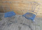2x tuinstoel bistro retro stoelen metalen tuinstoelen, Inklapbaar, Gebruikt, Metaal, Ophalen