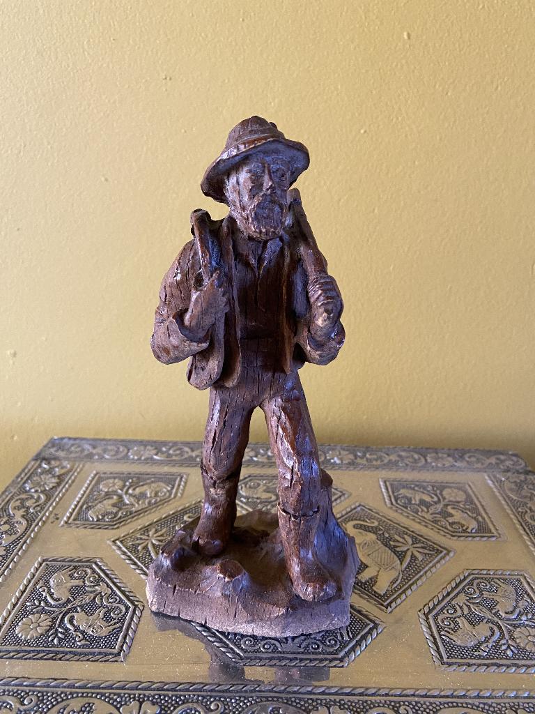 Vintage houten beeldje uit het Zwarte Woud, Ophalen of Verzenden, Zo goed als nieuw, Mens