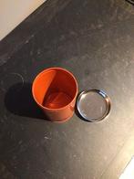 Vintage Brabantia Voorraadbus Patrice Oranje Jaren '70, Gebruikt, IJzer of Staal, Oranje, Ophalen of Verzenden