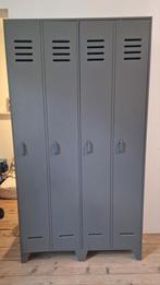 Grijze locker kast met legplanken - tienerkamer, Ophalen of Verzenden, Gebruikt, Industrieel