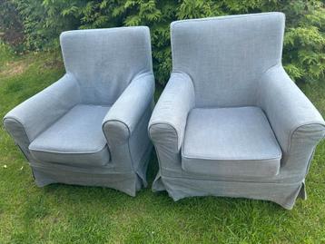 Grijze IKEA FAUTEUIL PER 2 beschikbaar voor biedingen