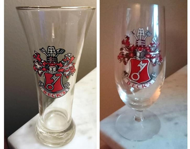 2 BECK”S PROEFGLAASJES, Verzamelen, Biermerken, Zo goed als nieuw, Overige merken, Ophalen of Verzenden