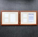 Dubbele houten fotolijst essenhout dubbele staande fotolijst, Huis en Inrichting, Woonaccessoires | Lijsten, Minder dan 50 cm