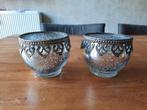 Twee windlichtjes van  armeluiszilver, Ophalen of Verzenden