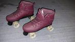Vintage rolschaatsen, bordeaux rood, maat 44, Ophalen, Gebruikt, Dames