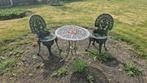 Gietijzeren tuinset, Tuin en Terras, Tuinsets en Loungesets, Ophalen, Gebruikt, Overige materialen, 2 zitplaatsen