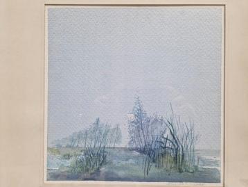 Twee aquarellen van Gerard Carbo. Z-Limburg en Loosdrecht. beschikbaar voor biedingen