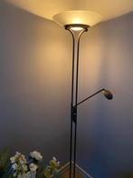 Mooie Vloerlamp Brons kleurig en apart leeslampje, Huis en Inrichting, Lampen | Vloerlampen, Ophalen, Gebruikt, Glas, 150 tot 200 cm