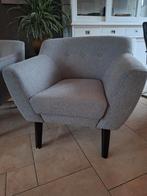 2 grijze fauteuils, Huis en Inrichting, Ophalen, Minder dan 75 cm, Zo goed als nieuw, 75 tot 100 cm