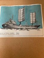 Gouache Artist Impression Schip Frans Naerebout 1915-1988, Ophalen, Gebruikt, Motorboot, Kaart, Foto of Prent