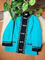 Vintage noorse norway wollen jas Evebofoss dale traditioneel, Blauw, Niet ingevuld, Ophalen of Verzenden, Zo goed als nieuw