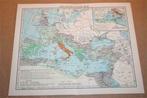 Originele oude kaart Romeinse Rijk - ca 1930 !!, Boeken, Atlassen en Landkaarten, Gelezen, Ophalen of Verzenden
