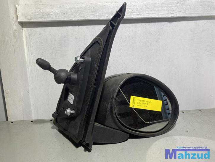 TOYOTA AYGO C1 107 Zwart rechts spiegel buitenspiegel 05-14, Auto-onderdelen, Spiegels, Toyota, Gebruikt, Ophalen of Verzenden