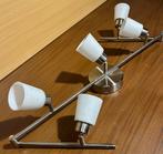 Plafondarmatuur RVS-melkglas met 5 spots, Ophalen, Gebruikt, Metaal