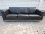 Vintage Italiaans design lederen Manzoni bank en B1 van Beek, Ophalen of Verzenden, Zo goed als nieuw, 75 tot 100 cm, 200 tot 250 cm