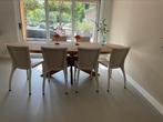 Ovale eettafel teak 275x120x79, Huis en Inrichting, Tafels | Eettafels, Ophalen, 100 tot 150 cm, 200 cm of meer, Zo goed als nieuw
