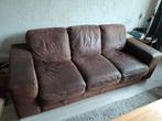 gratis af te halen: leren 3 zits bank, Huis en Inrichting, Banken | Bankstellen, Ophalen, Gebruikt, 200 tot 250 cm, Leer