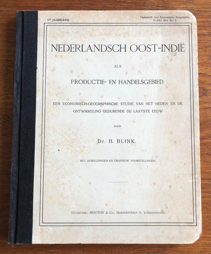NL Indië als Productie en Handelsgebied 1914 Tabak Suiker, Antiek en Kunst, Antiek | Boeken en Bijbels, Ophalen of Verzenden