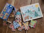 Djeco puzzel en houten puzzel zgan, 2 tot 4 jaar, Zo goed als nieuw, Van hout, Meer dan 50 stukjes