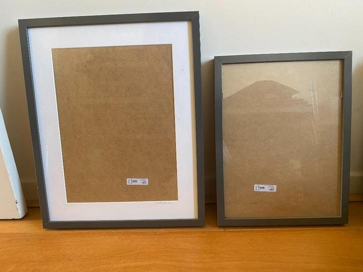 Ribba wissel lijsten 30 x 40 + 40 x 50 donkergrijs, Huis en Inrichting, Woonaccessoires | Lijsten, Gebruikt, Minder dan 50 cm