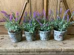 Nieuw Set van 4 kunstplantjes lavendel kunstbloem, Ophalen of Verzenden, Nieuw