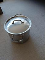 Hendi RVS Kookpan met Deksel - Zo Goed Als Nieuw, Kookpan of Snelkookpan, Ophalen of Verzenden, Zo goed als nieuw, Rvs